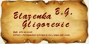 Blaženka Gligorević vizit kartica